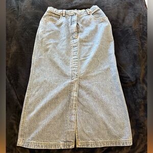 Eddie Bauer Denim Maxi Skirt. Slits front and back. Size 12. Gently used.
